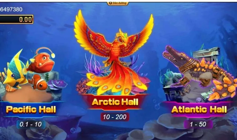 Các phòng chơi trong game Bắn Cá Đại Dương Tại Boss8