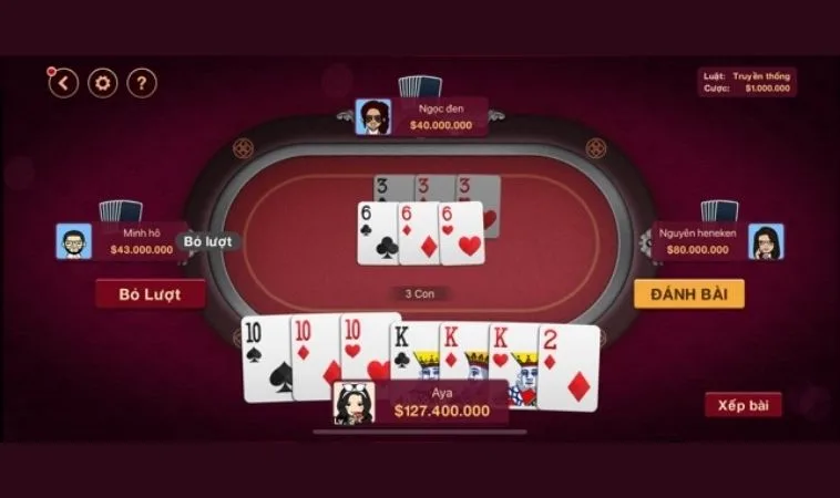 Bàn chơi Tiến Lên Miền Nam Boss8
