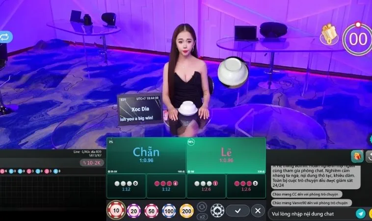 Giao diện chơi Cassino Online BOSS8 cùng dealer người thật